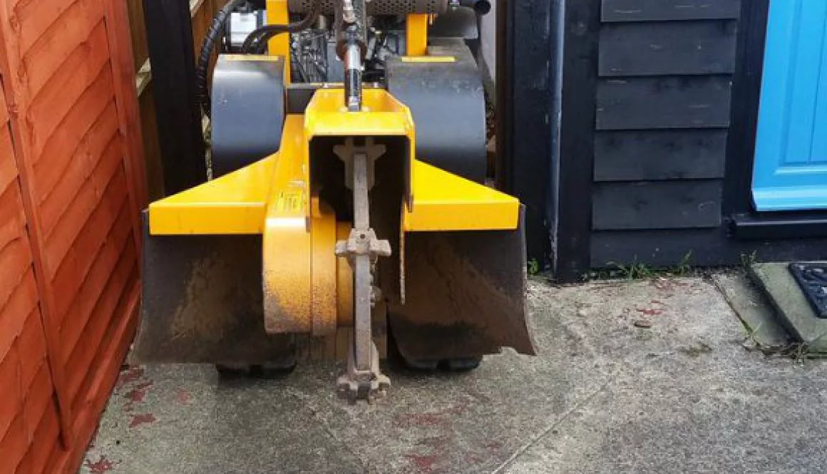 The Predator tracked stump grinder fits through most places, call Roy on 07971 648879 for a no obligation quote! ...